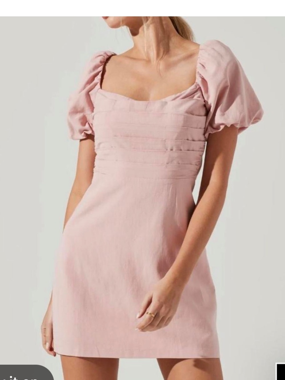 Astr NWT Pink Puff Sleeve Mini Dress size M